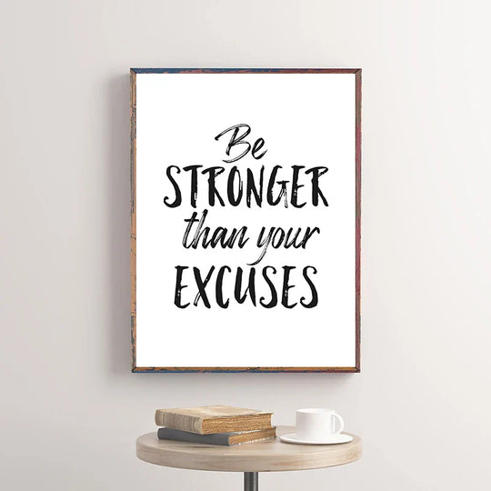 Black And White Motivational Quotes Canvas Wall Art
