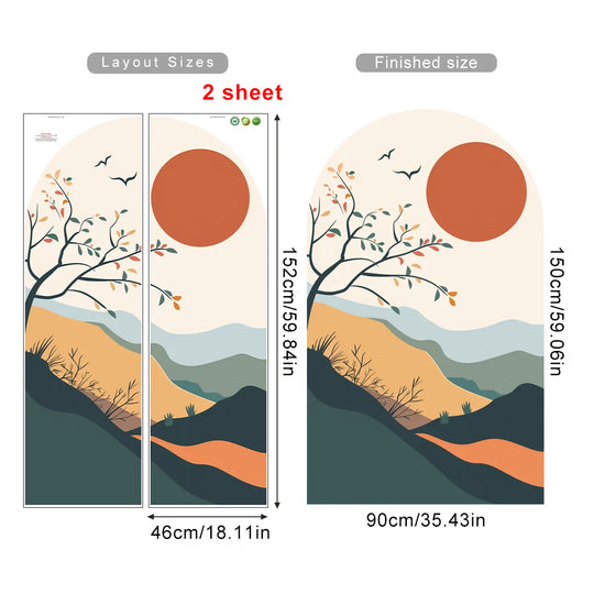 Mountain Sunrise Archway Wall Mural For Living Spaces