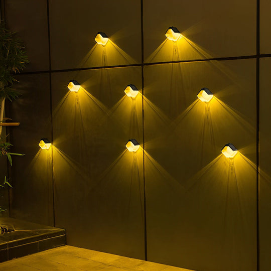 2 Pcs Waterproof LED Multi Color Light Modern Solar Wall Washer Light