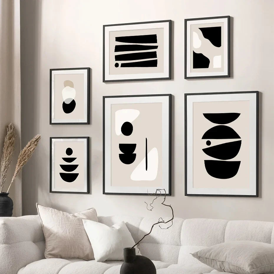 Neutral Tones Minimalist Abstract Canvas Wall Art