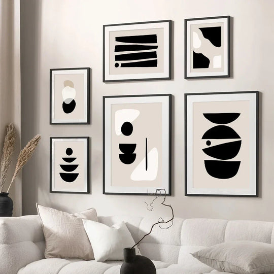 Neutral Tones Minimalist Abstract Canvas Wall Art