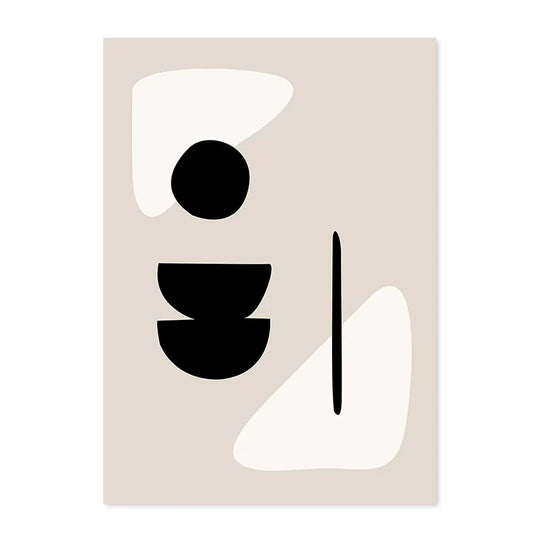 Neutral Tones Minimalist Abstract Canvas Wall Art