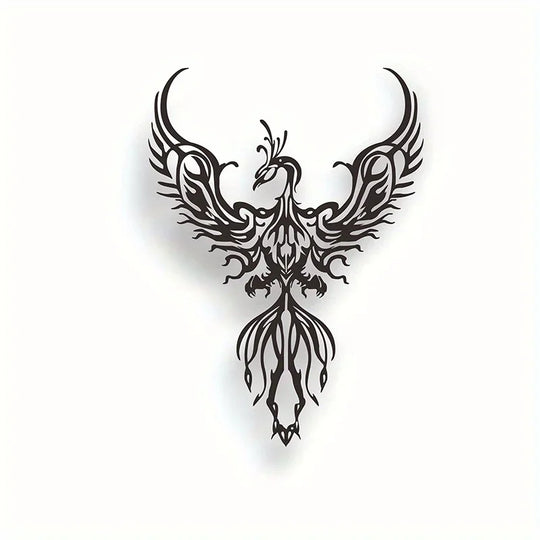 Fire Phoenix Black Metal Wall Art Decor