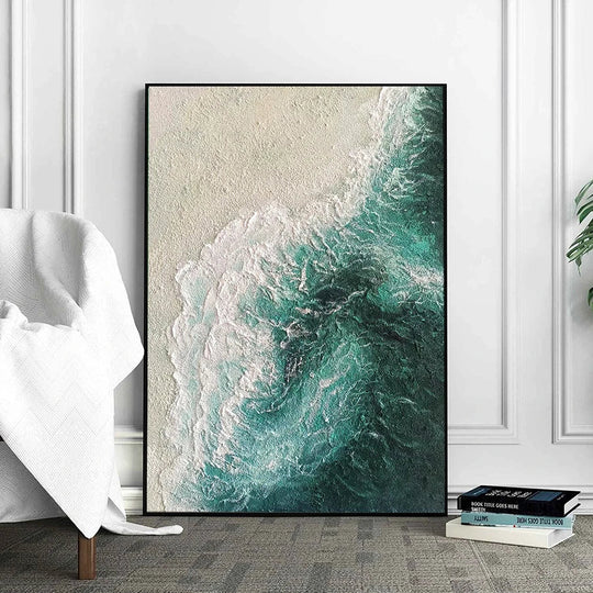 Ocean Wave Sea Surf Abstract Canvas Wall Art