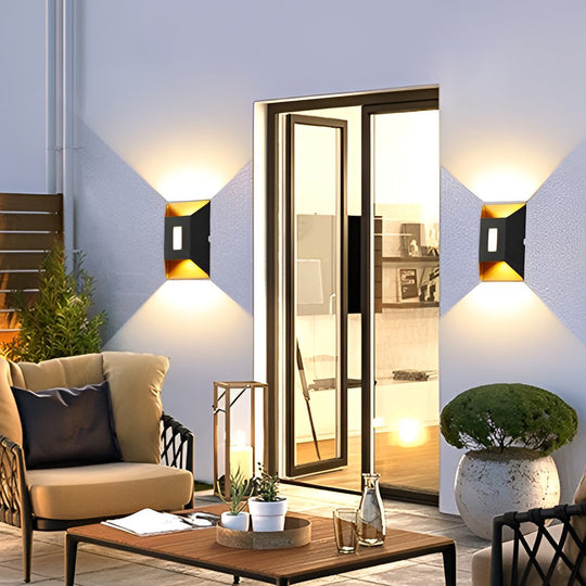Waterproof LED Up and Down Wall Lamp Modern Outdoor Wall Sconce