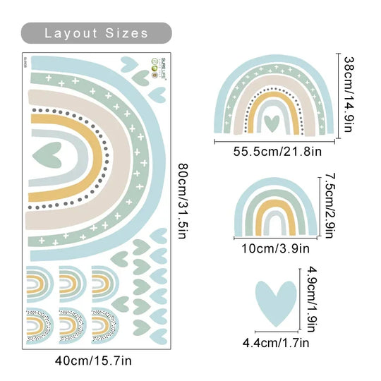 Pastel Pink Heart Wall Stickers