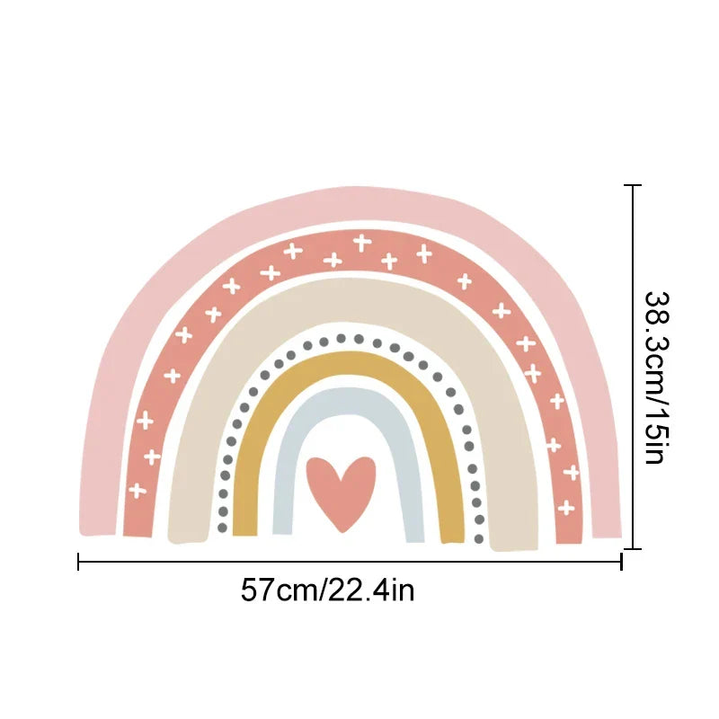 Pastel Pink Heart Wall Stickers