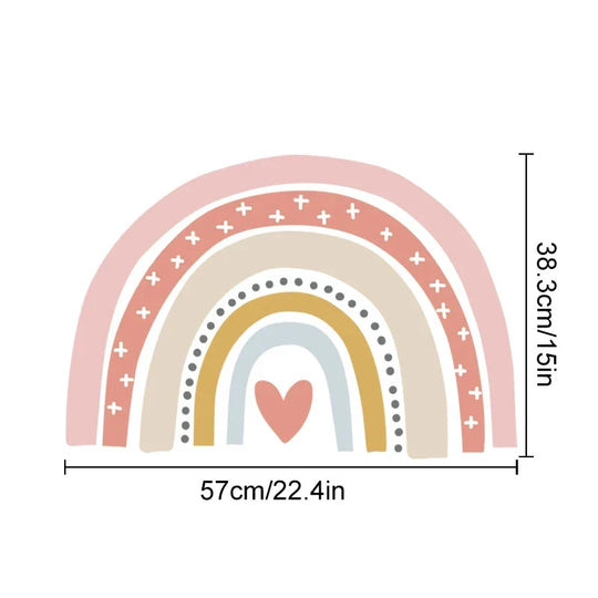 Pastel Pink Heart Wall Stickers