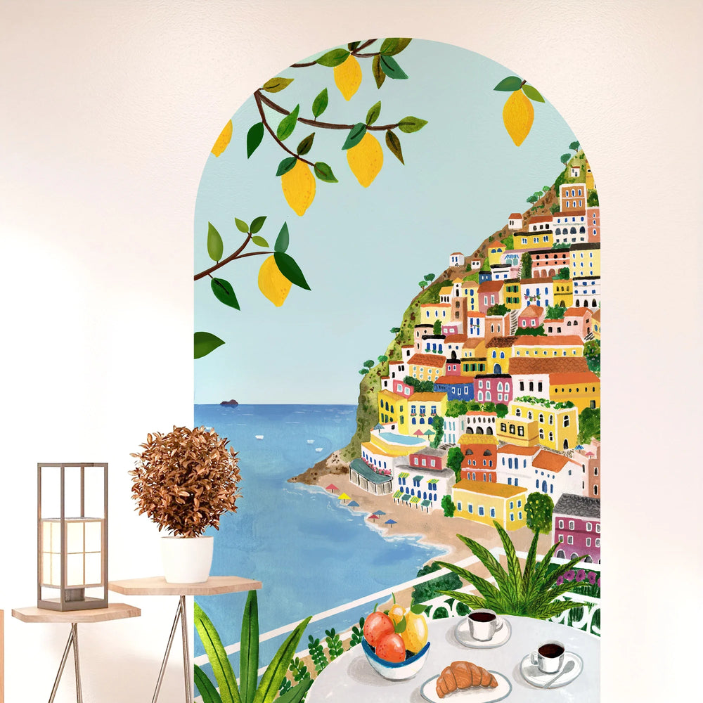 Positano Lemon Grove Archway Wall Mural For Home Decor