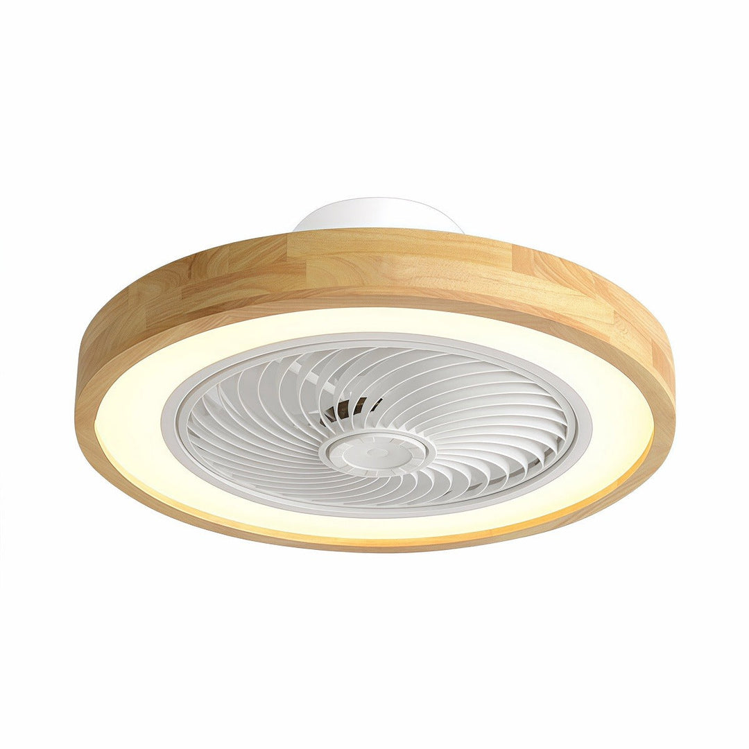 Three-Level Wind Regulation Nordic Bladeless Ceiling Fan with Light