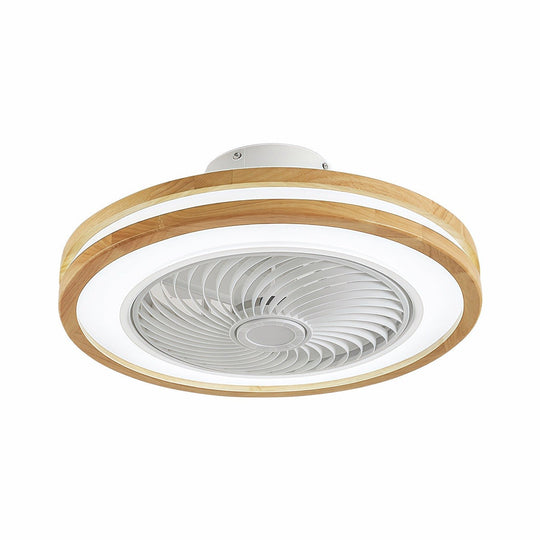 Three-Level Wind Regulation Nordic Bladeless Ceiling Fan with Light