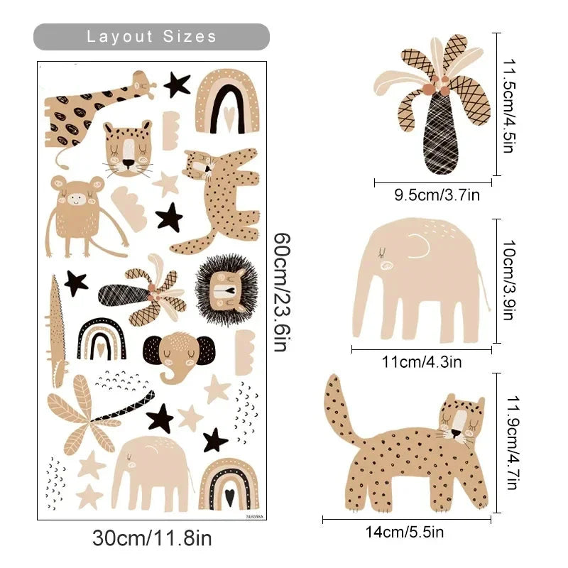 Rainbow Bear And Star Wall Decals For Kids Room Decor