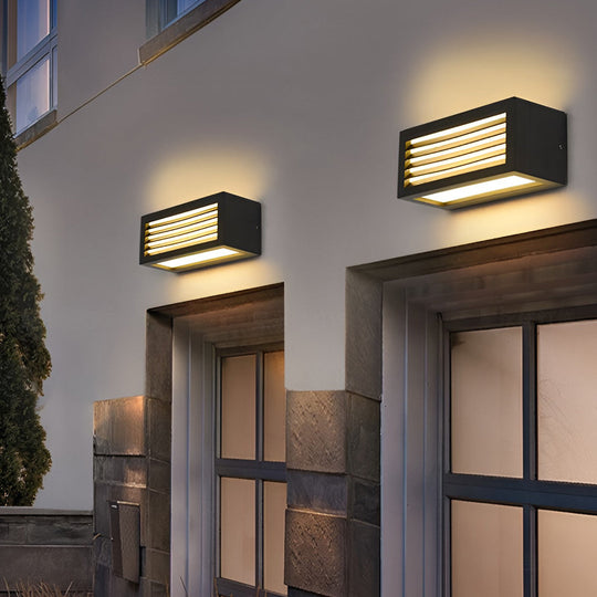 Rectangle Waterproof 12W LED Modern Outdoor Wall Sconce Light