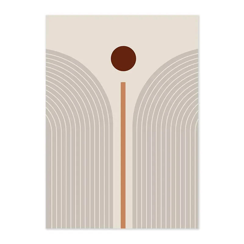 Rustic Neutral Abstract Minimalist Canvas Wall Art