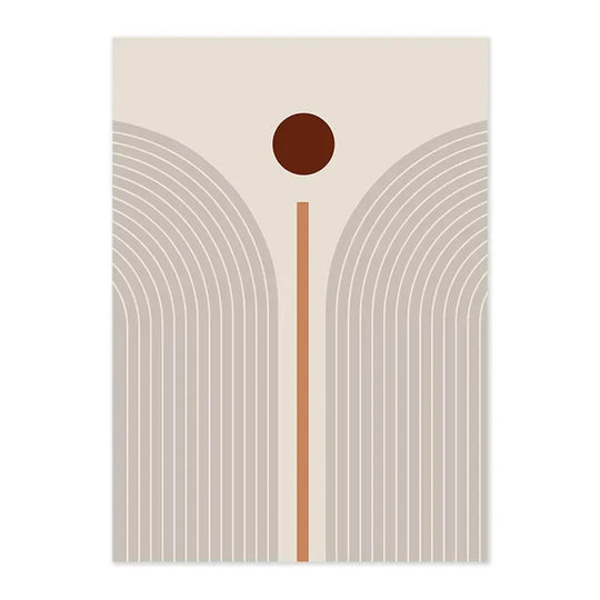 Rustic Neutral Abstract Minimalist Canvas Wall Art