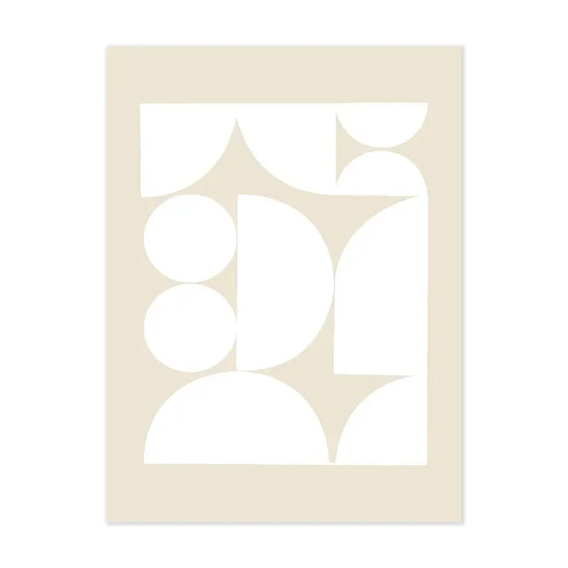 Rustic Neutral Abstract Minimalist Canvas Wall Art