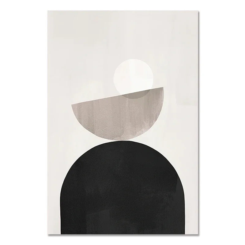 Rustic Neutral Abstract Minimalist Canvas Wall Art