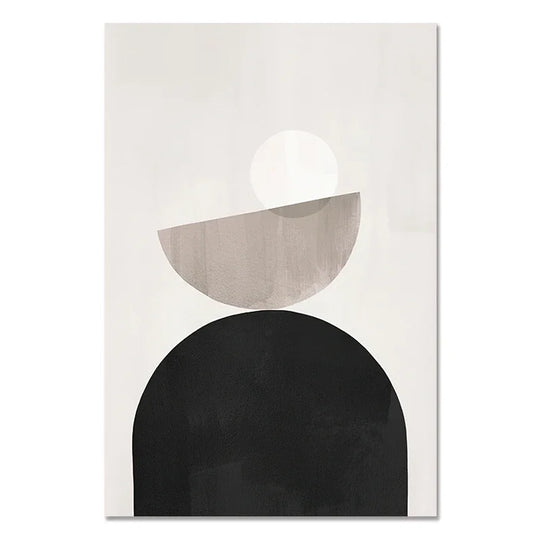 Rustic Neutral Abstract Minimalist Canvas Wall Art