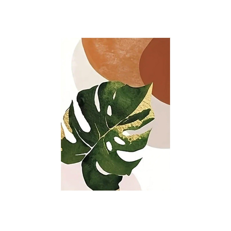 Rustic Boho Palm Leaf Watercolor Canvas Wall Art