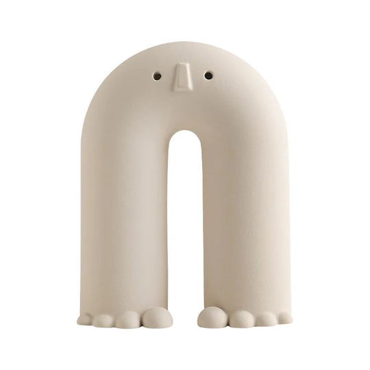 Wabi Sabi Style Ceramic Vase for Desktop Flower Arrangement