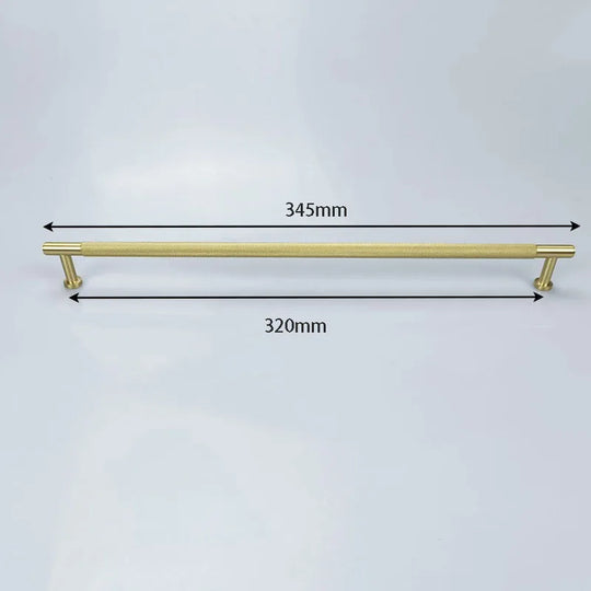 Knurled Brass Wardrobe Handles – Modern Pull Bars for Cabinets and Drawers