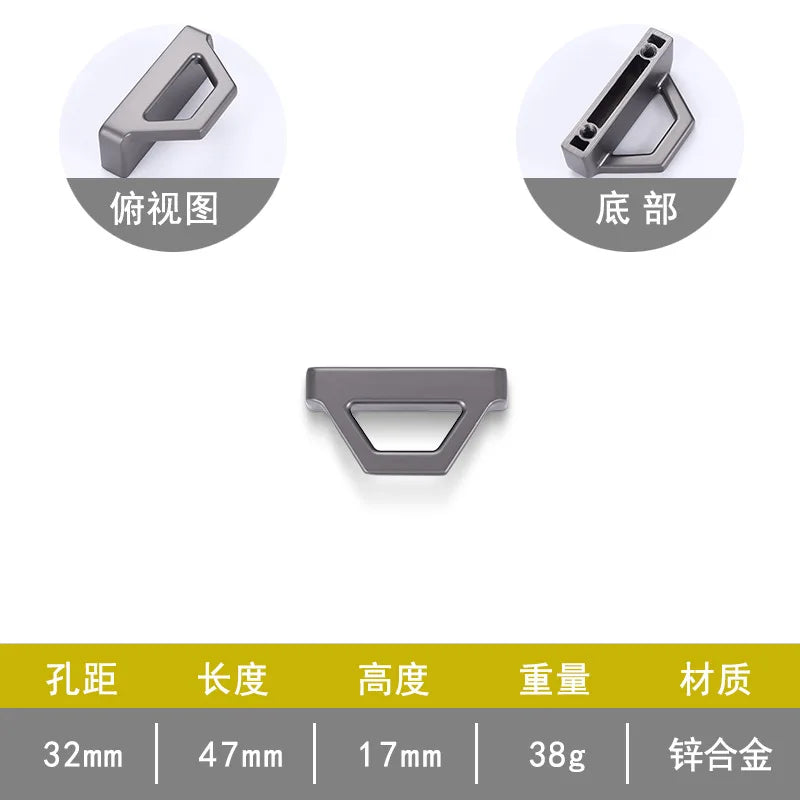 Gold and Pearl Grey Cabinet Handles – Modern Zinc Alloy Pulls for Furniture