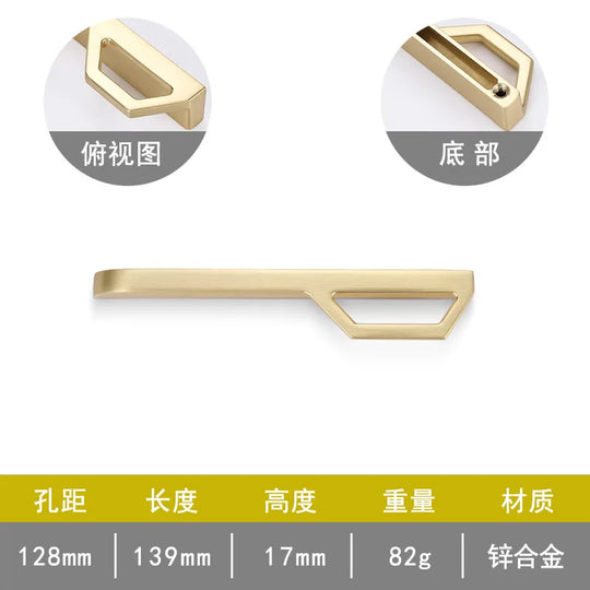 Gold and Pearl Grey Cabinet Handles – Modern Zinc Alloy Pulls for Furniture