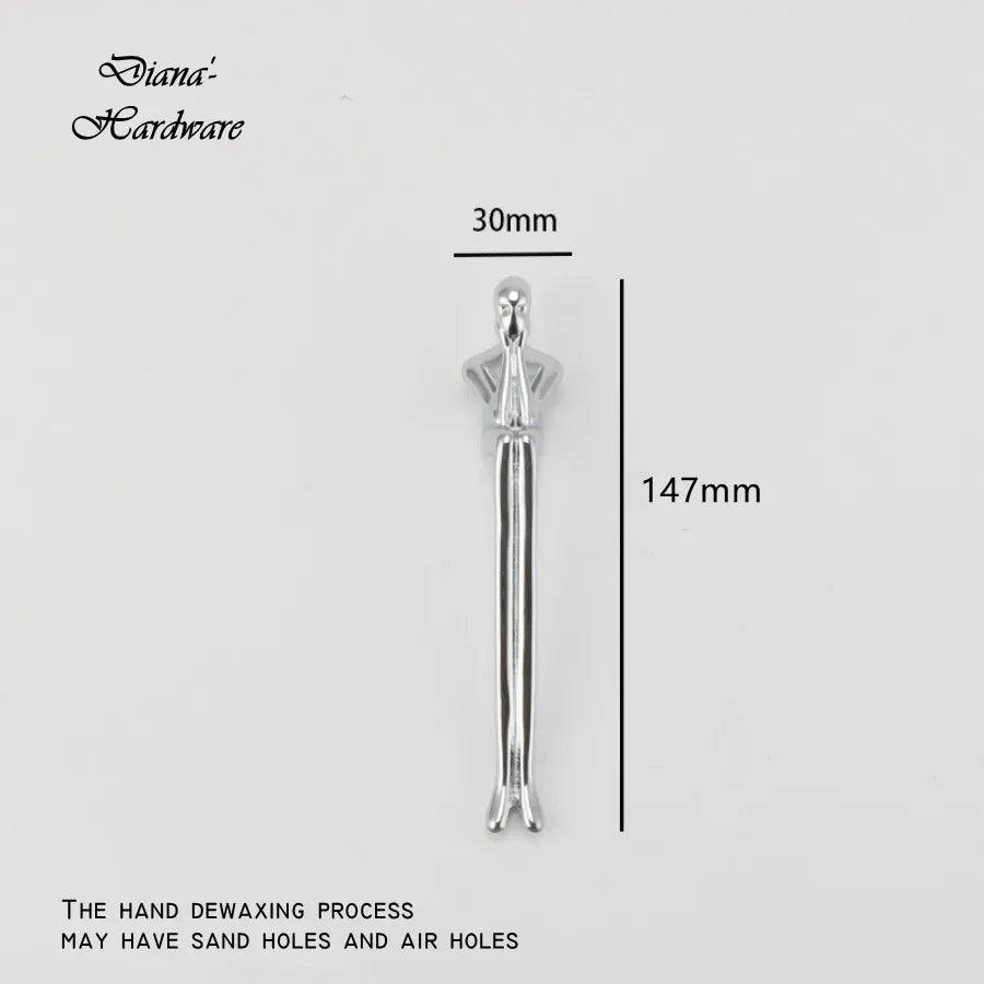 Nordic Brass Humanoid Cabinet Handle – Modern Luxury Pulls for Wardrobes and Drawers