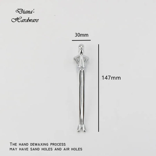Nordic Brass Humanoid Cabinet Handle – Modern Luxury Pulls for Wardrobes and Drawers