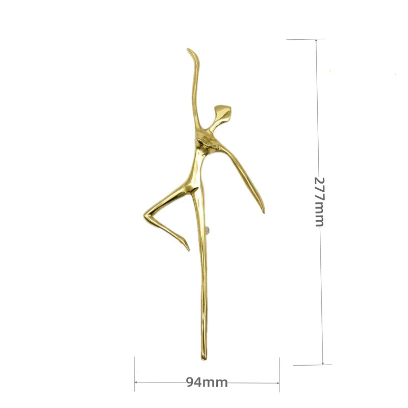 Ballet Brass Thinker Handle – Luxurious Solid Brass Pull for Cabinets, Wardrobes, and Drawers