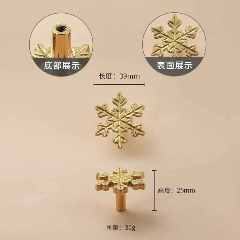 Luxury Brass Flower and Leaf Cabinet Handles – Chinese-Style Decorative Pulls