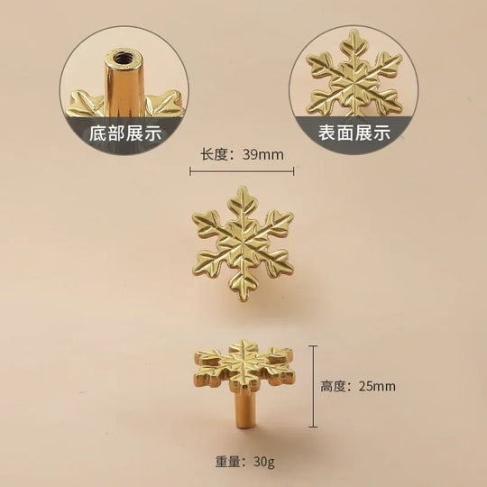 Luxury Brass Flower and Leaf Cabinet Handles – Chinese-Style Decorative Pulls