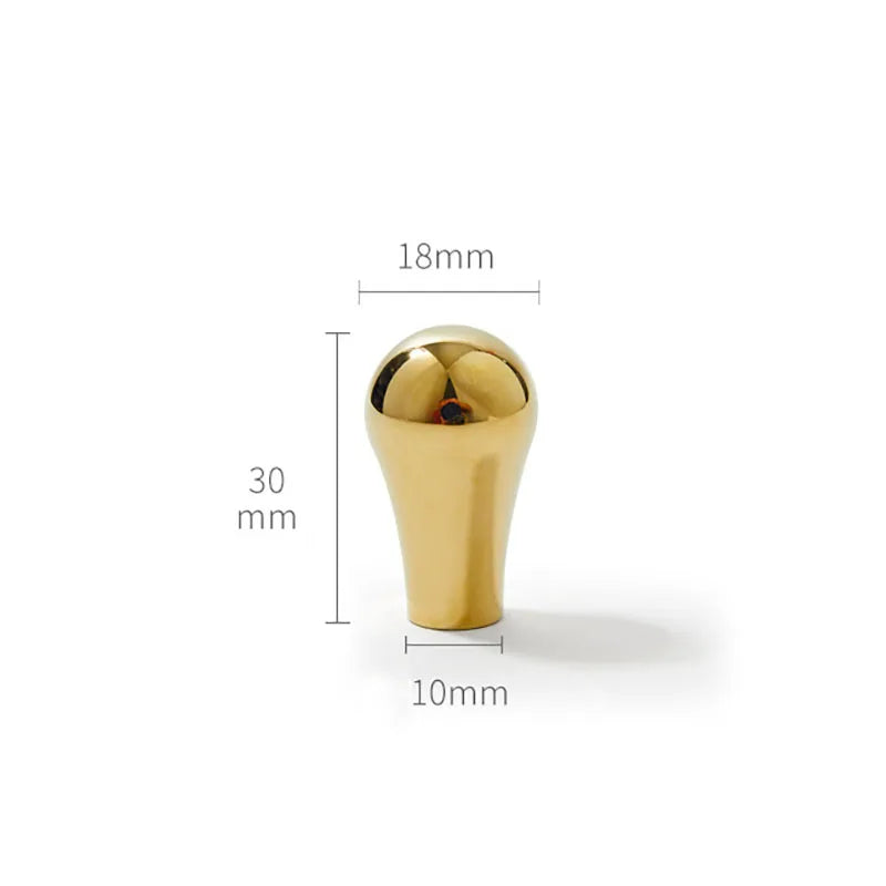 Gold PVD Chrome Brass Cabinet Knobs – Modern Single-Hole Pulls