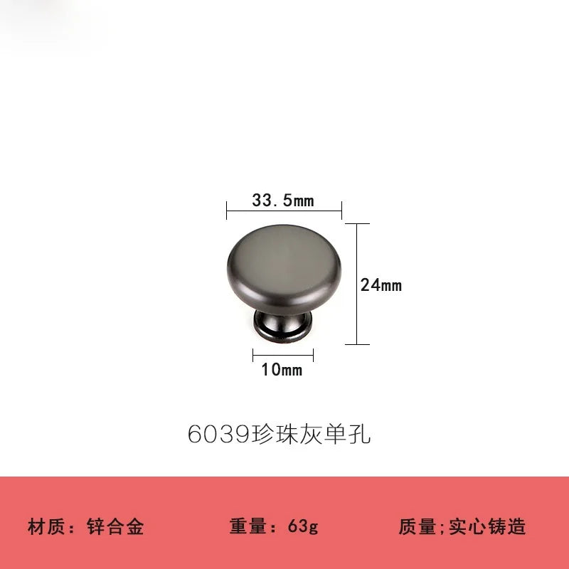 Modern Minimalist Pearl Black Cabinet Handles – European Style Pulls for Furniture