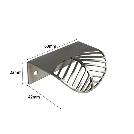 Leaf Shape Brass Handles – Modern Hidden Knobs for Furniture