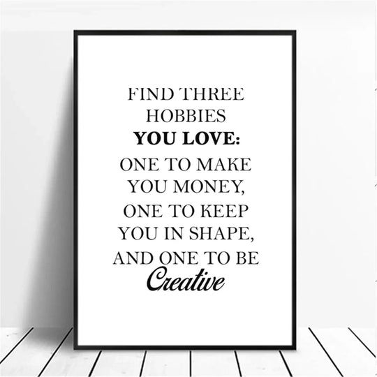 Positive Energy Black White Quote Canvas Wall Art