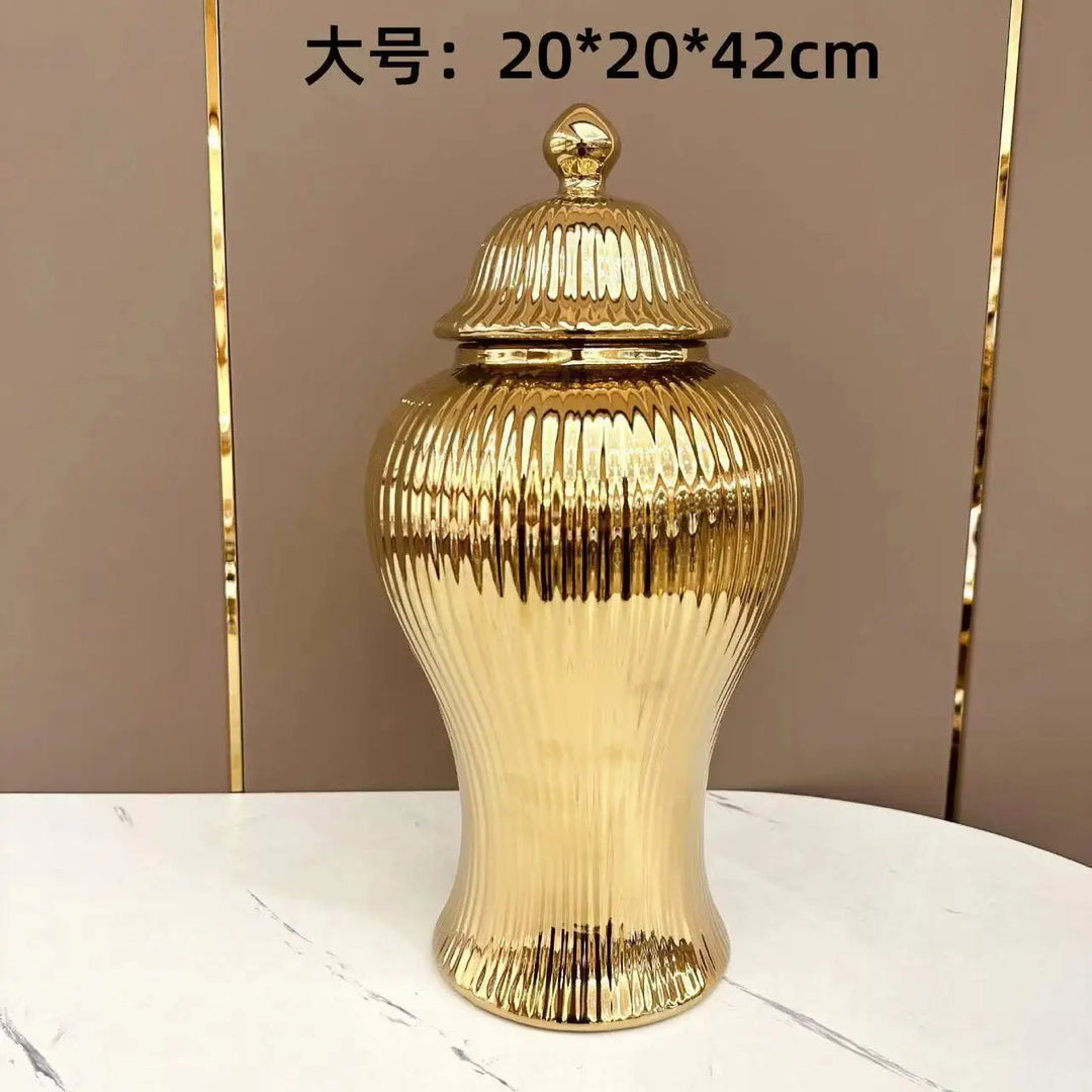 Electroplated Ceramic Decorative Vase for Entrance and Tabletop