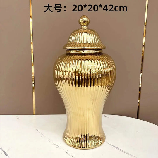 Electroplated Ceramic Decorative Vase for Entrance and Tabletop