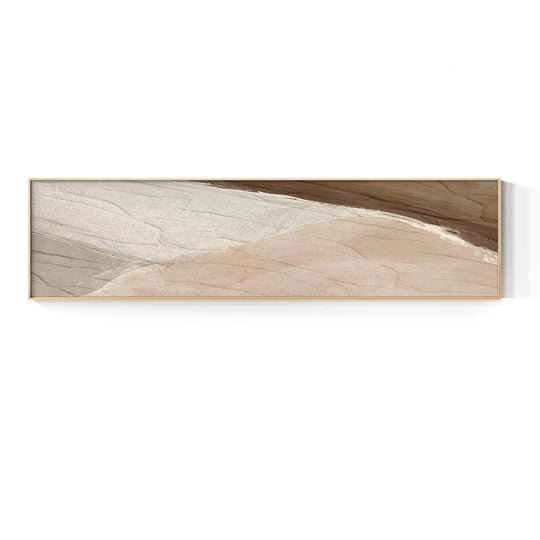 Earthy Green Brown Beige Abstract Minimalist Canvas Wall Art Unframed