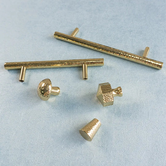 Handmade Brass Hammered Cabinet Handles – Nordic Luxury Pulls