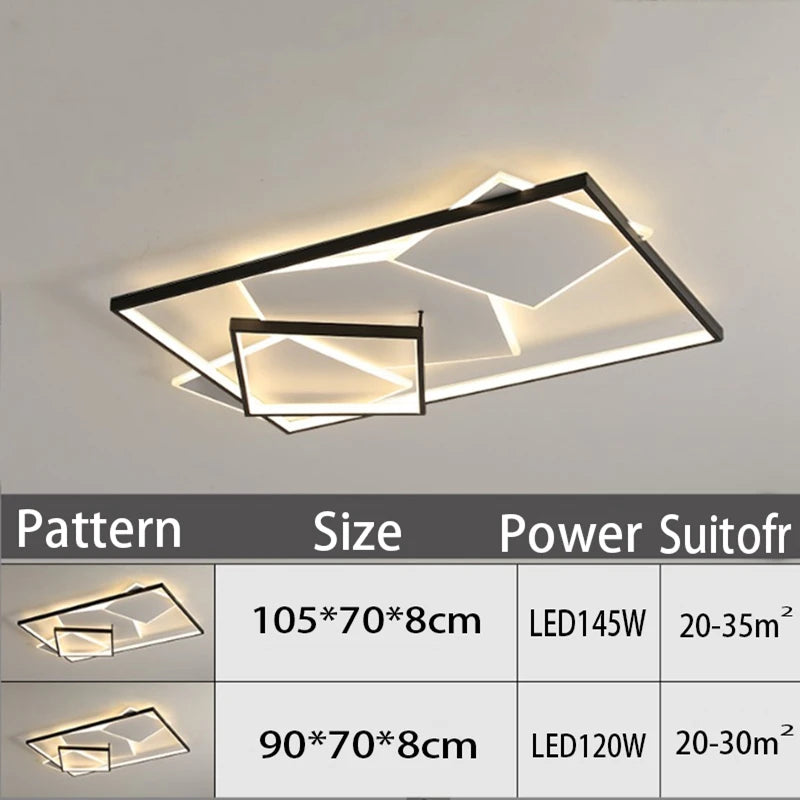 Modern Creative LED Ceiling Lamp for Living Room & Bedroom