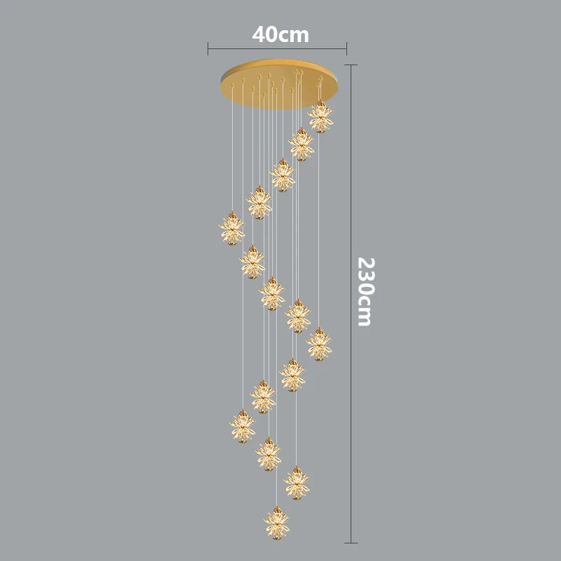 Nordic Crystal Minimalist LED Pendant Lamp – Luxurious Modern Hanging Light