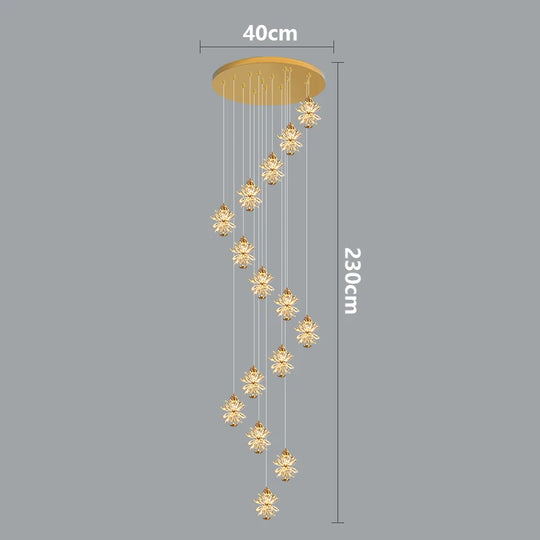 Nordic Crystal Minimalist LED Pendant Lamp – Luxurious Modern Hanging Light