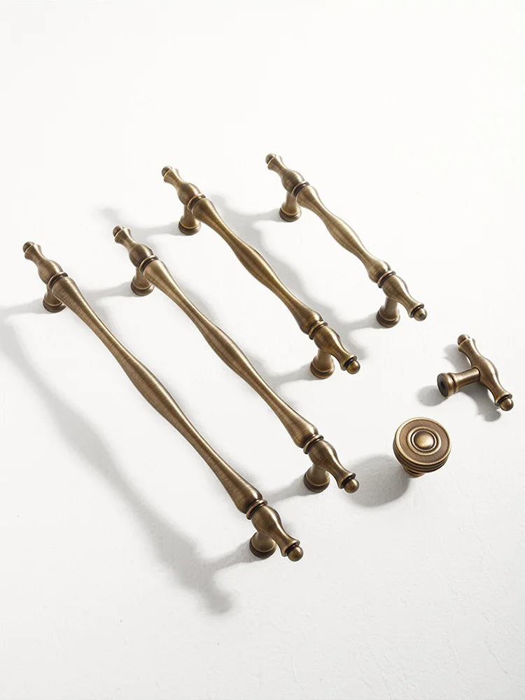 Antique Brass Furniture Cabinet Handle – Vintage Knob and Pull for Furniture