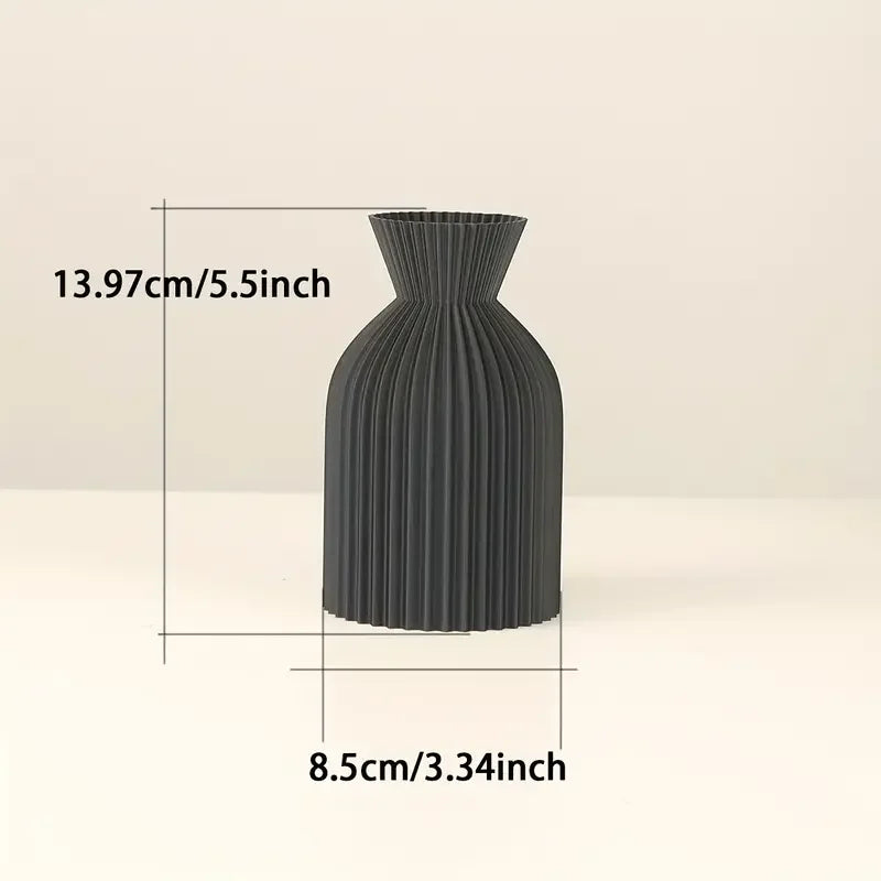 Fluted Modern Decorative Vase Table Centerpiece Decor