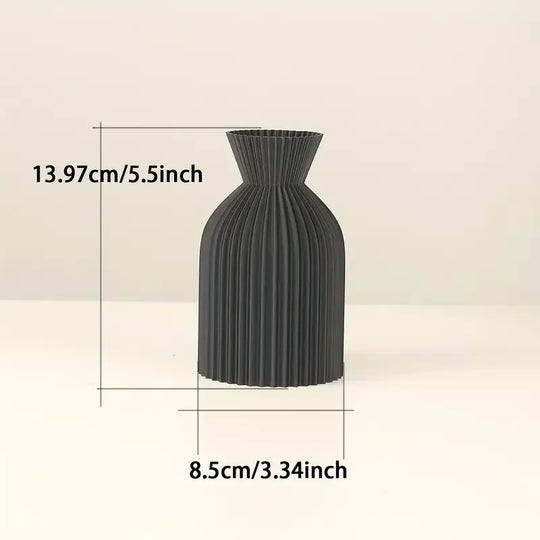 Fluted Modern Decorative Vase Table Centerpiece Decor