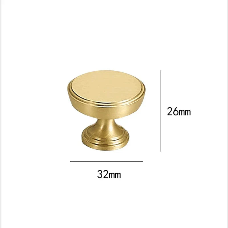 Brushed Gold Brass Cabinet Handles – Modern Pulls and Knobs for Furniture (50–280mm)
