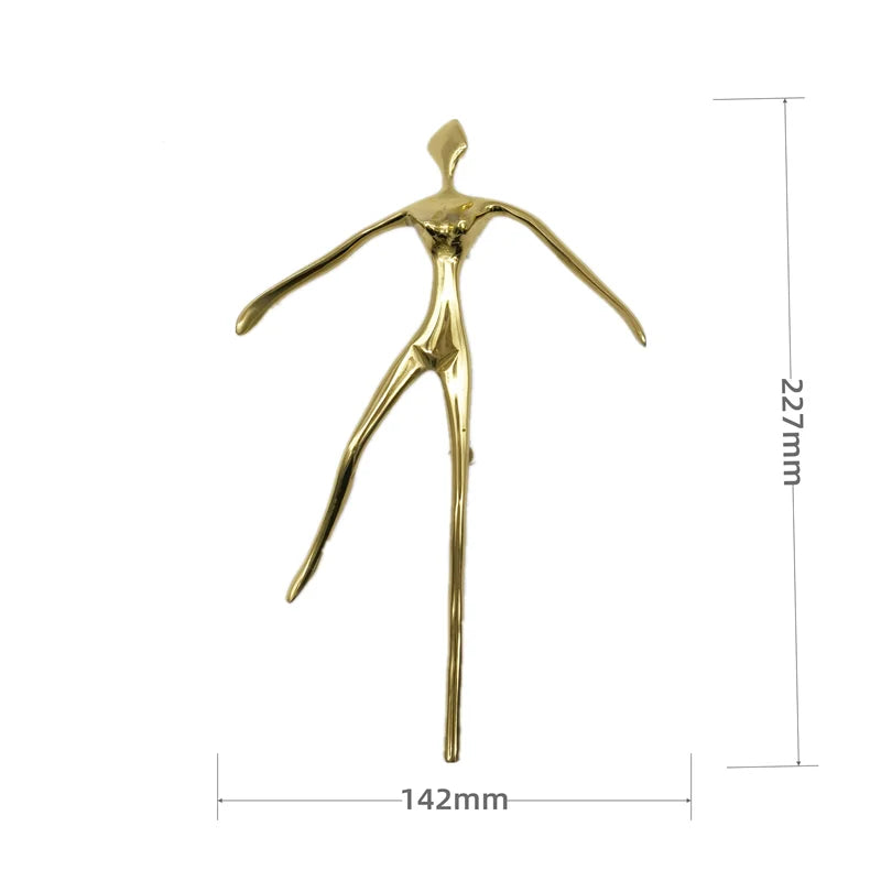 Ballet Brass Thinker Handle – Luxurious Solid Brass Pull for Cabinets, Wardrobes, and Drawers