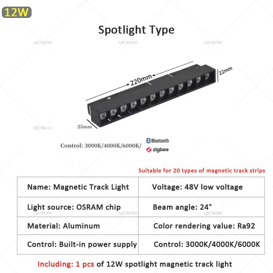 Smart Magnetic Track LED Light – Modern Dimmable Ceiling & Spot Lighting