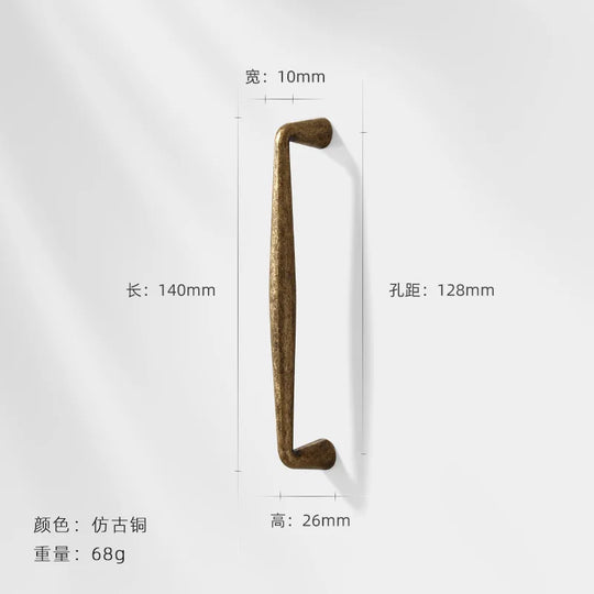 Antique Bronze Wardrobe Door Handles – Vintage Zinc Alloy Pulls for Furniture